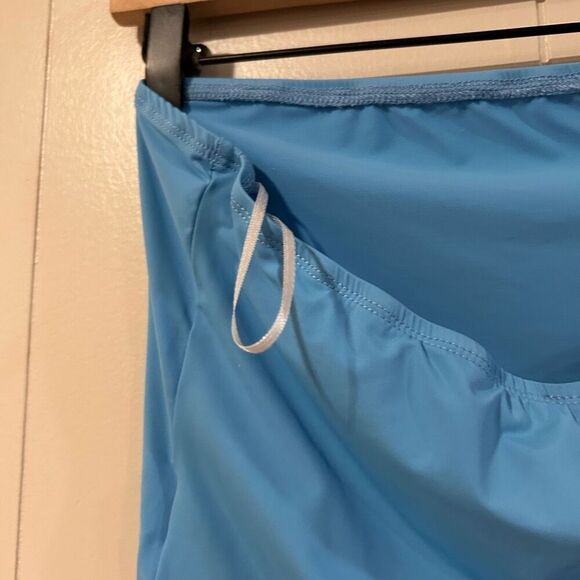 Princess Polly baseline strapless rib top blue size 6 - Picture 3 of 6